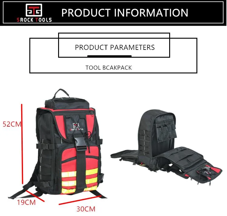 Anti-Impact Tool Storage Backpack Electricians Rucksack